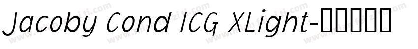 Jacoby Cond ICG XLight字体转换